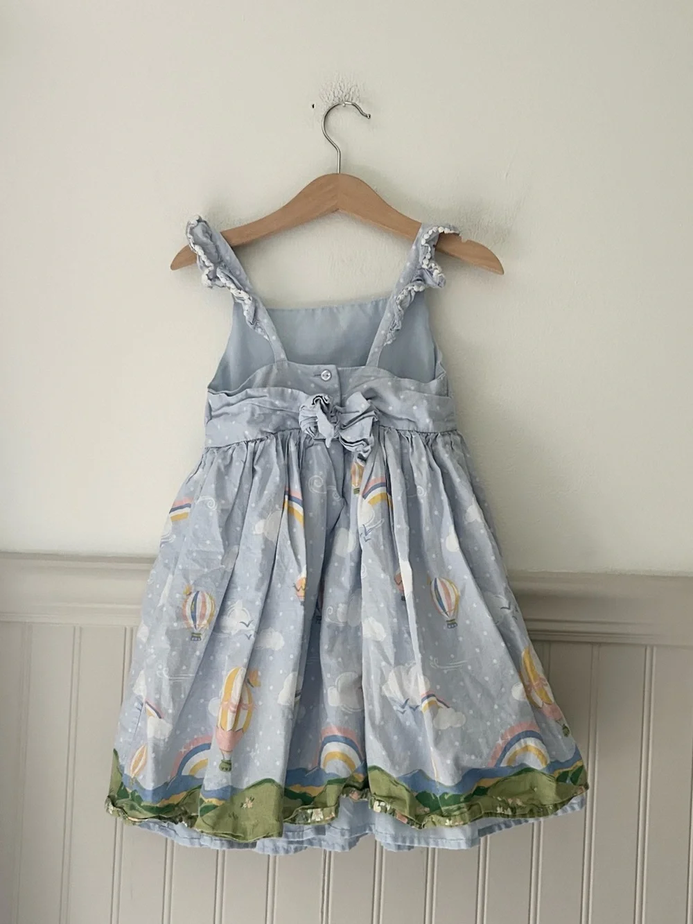 Cynthia Rowley 5T Light Blue Hot Air Balloon & Rainbow Cotton Dress